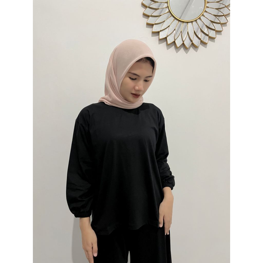 KATUNELLE || basic Shirt crop kaos polos combad 30s