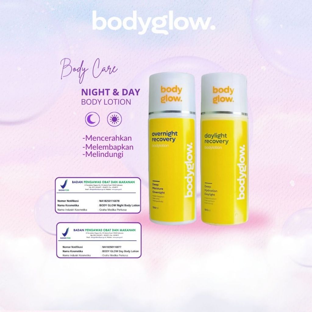 [BODY GLOW]PAKET SIANG+MALAM HB DOSTING | HB PEMUTIH | LOTION PEMUTIH | HAND BODY WHITENING | PEMUTI