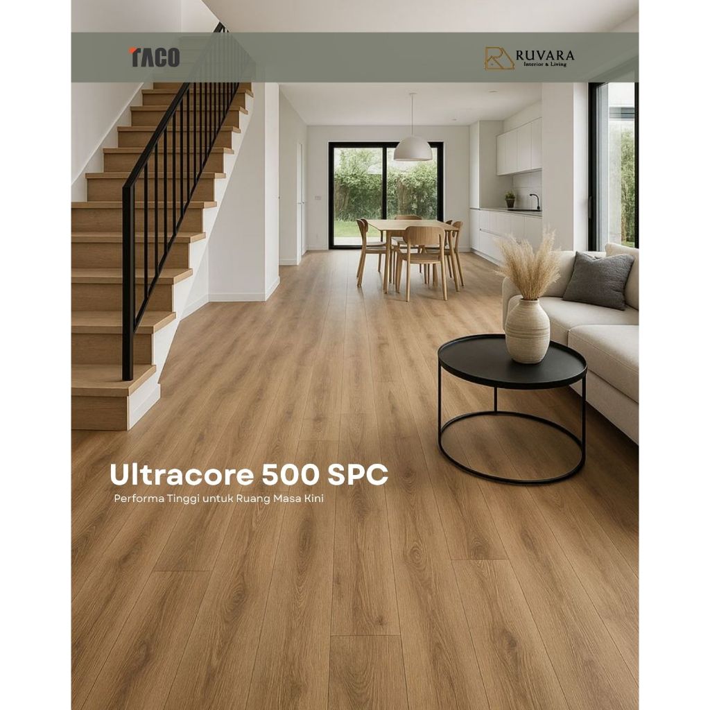 TACO | SPC Flooring 5mm Wood & Stone Series | Wear Layer 0,3 mm | Lantai SPC Modern