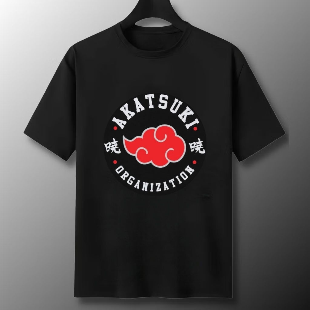 NRT 01 BAJU KAOS T-SHIRT UNSEX AKATSUKI - KAOS NRT AKATSUKI COTTON