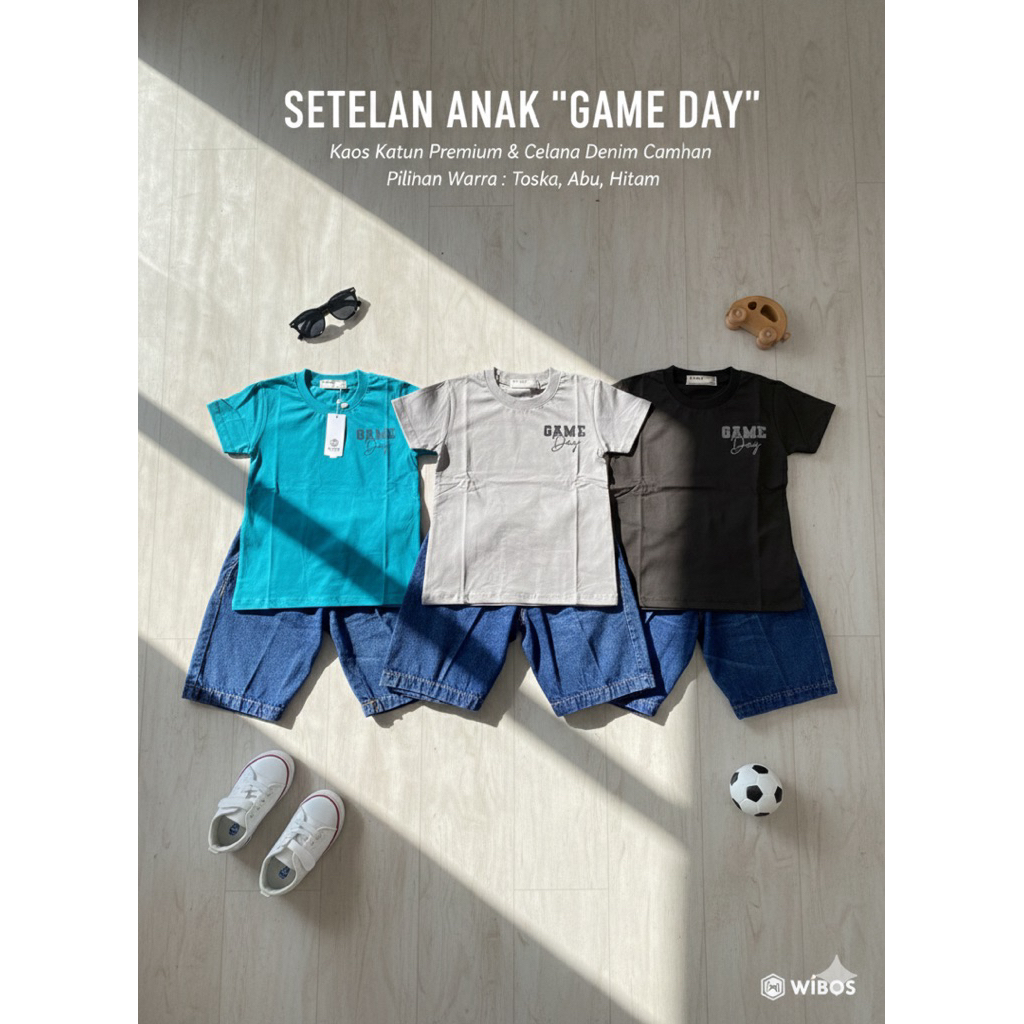 set wibos kaos dan denim