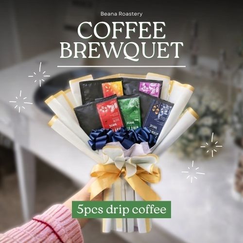 Coffee Brewquet - Beana Roastery | Buket Kopi Bunga Hadiah Valentine | Drip Coffee Bouquet