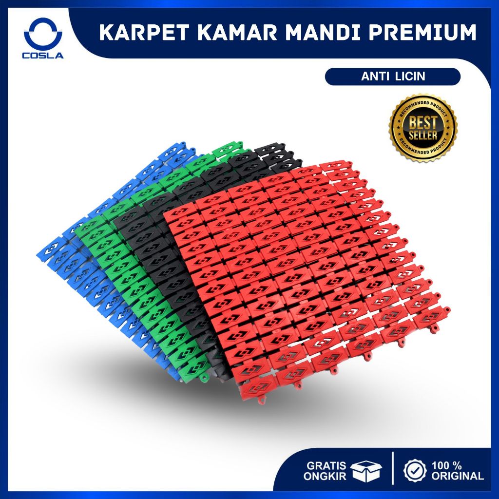 Karpet Karet Kamar Mandi 25 Cm Polkadot Bathroom Keset Alas Kaki Lantai Anti Licin Anti Slip Cod