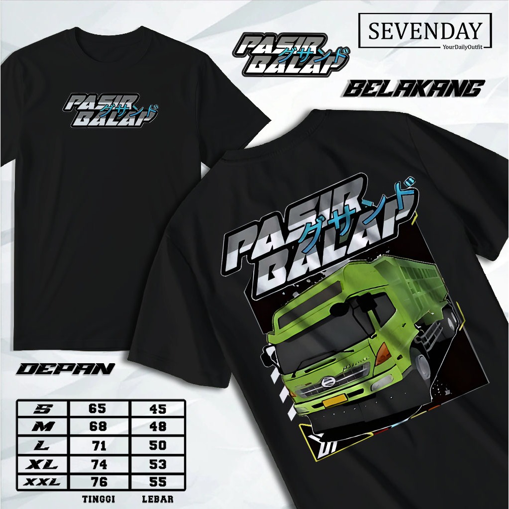 T-shirt Kaos Pasir balap - Baju T-Shirt Kaos Distro Mobil Truk Pasir Balap Kaos Driver Muda Baju pri