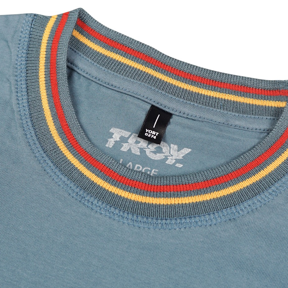 Troy Company Neck Strip Tshirt Mineral Blue Happiness - Kaos Lengan Pendek Kaos Biru Mineral KST 3054-3MB1O1R