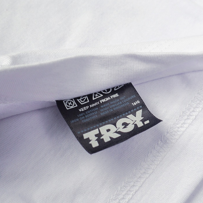 Troy Company Neck Strip Tshirt White Vivere Equitare - Kaos Lengan Pendek Kaos Putih KST 3039-2B2W
