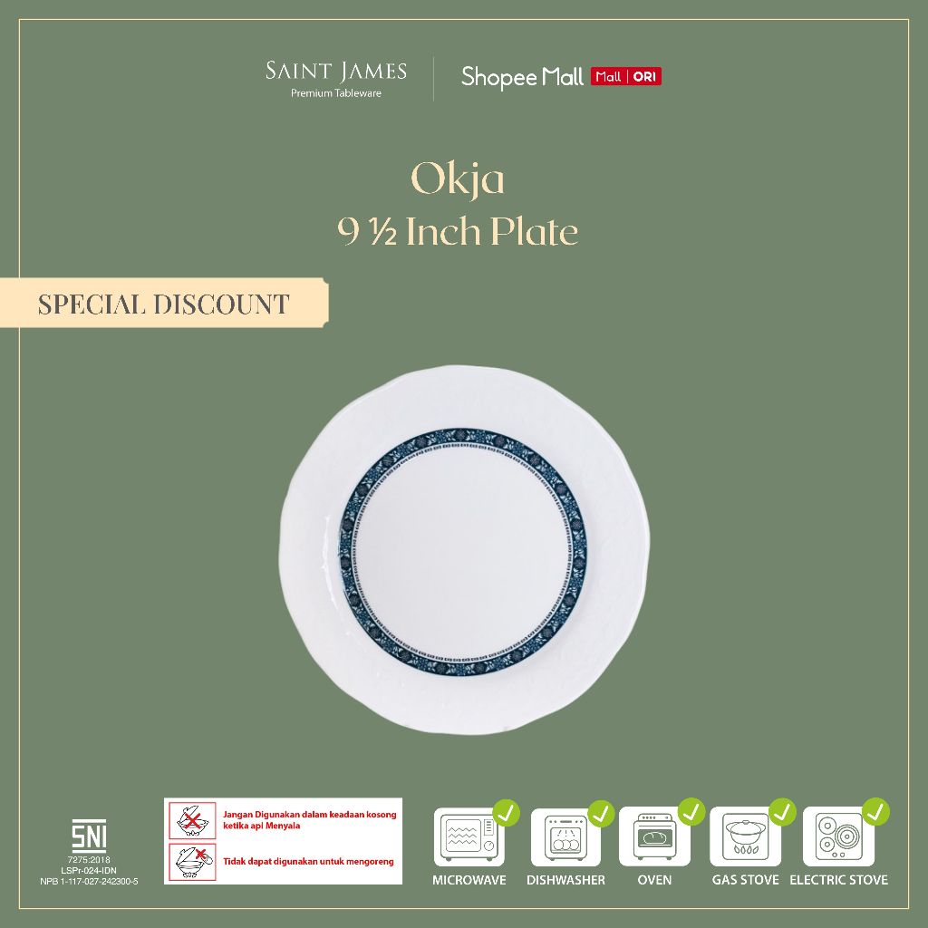 Saint James 8 1/2 inch plate Okja