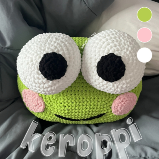 Keroppi Plushie Doll | Boneka crochet handmade | Sanrio