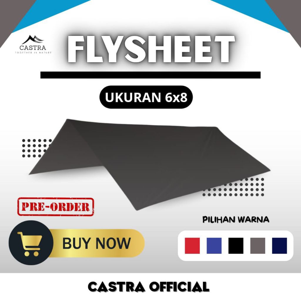 [ PRE ORDER ] Atap Tenda / Flysheet Ukuran 6x8 Waterproof