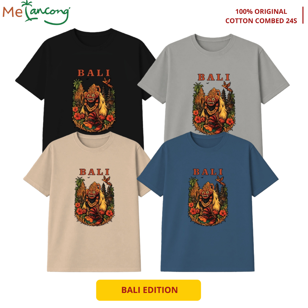 T-shirt Kaos Lengan Pendek Baju Pria Wanita Combed Cowok High Kain Bali KSBL047