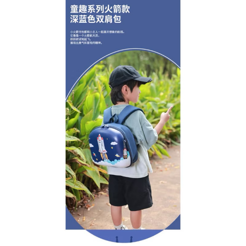 PRELOVED - Tas Ransel Anak Perempuan Laki-laki Backpack Sekolah PAUD TK Roket