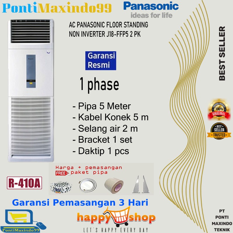 AC FLOOR STANDING PANASONIC 2PK J18-FFP5 PLUS PEMASANGAN