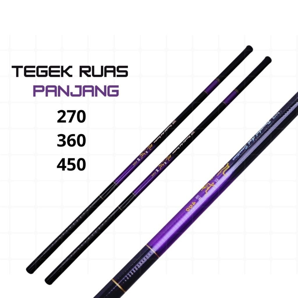 Joran Tegek Pancing 270 360 450 Tegek Pancing Terbaik Liuzi Hitam Ungu Carbon Fiber Ruas Panjang