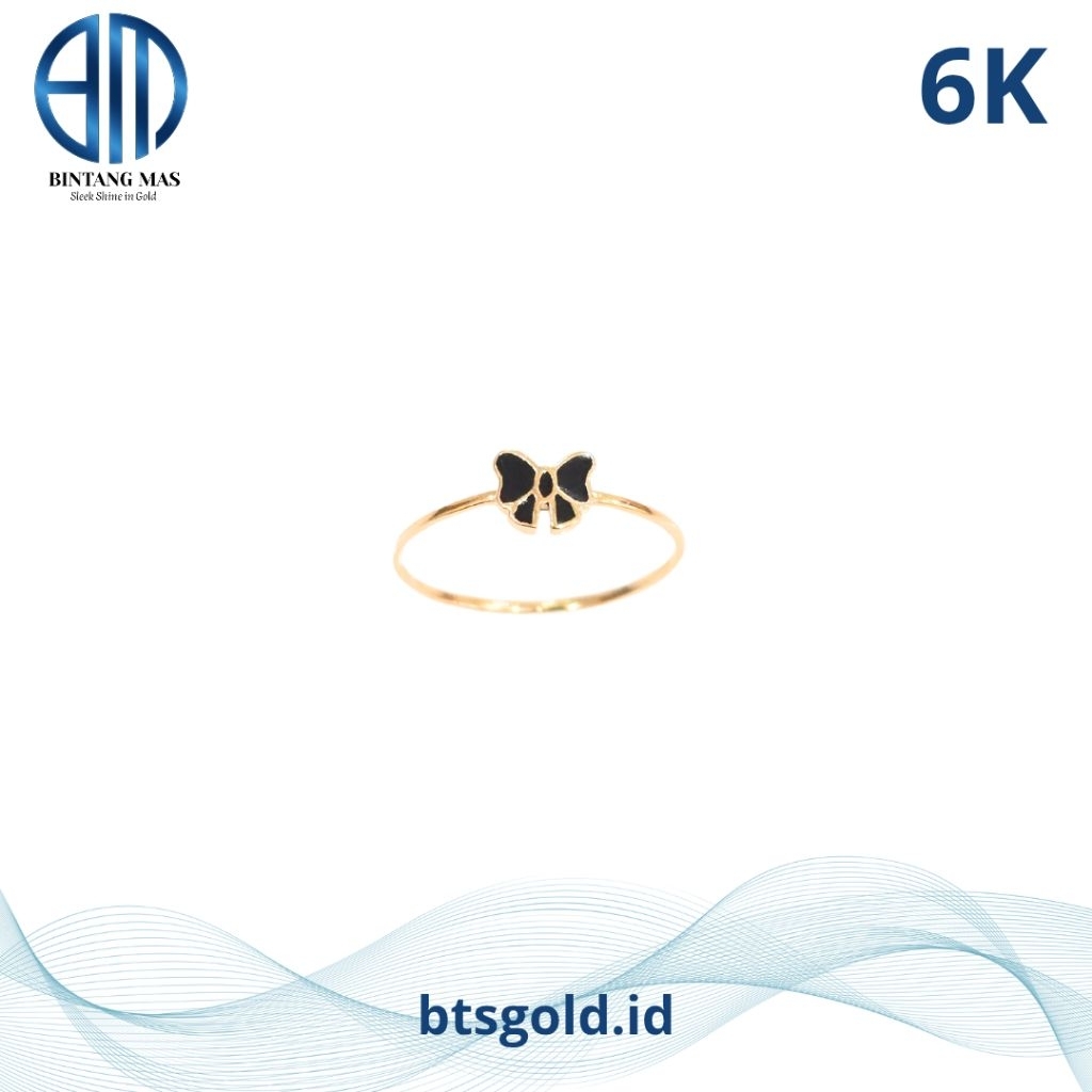 Cincin Pita Warna Hitam Emas Asli