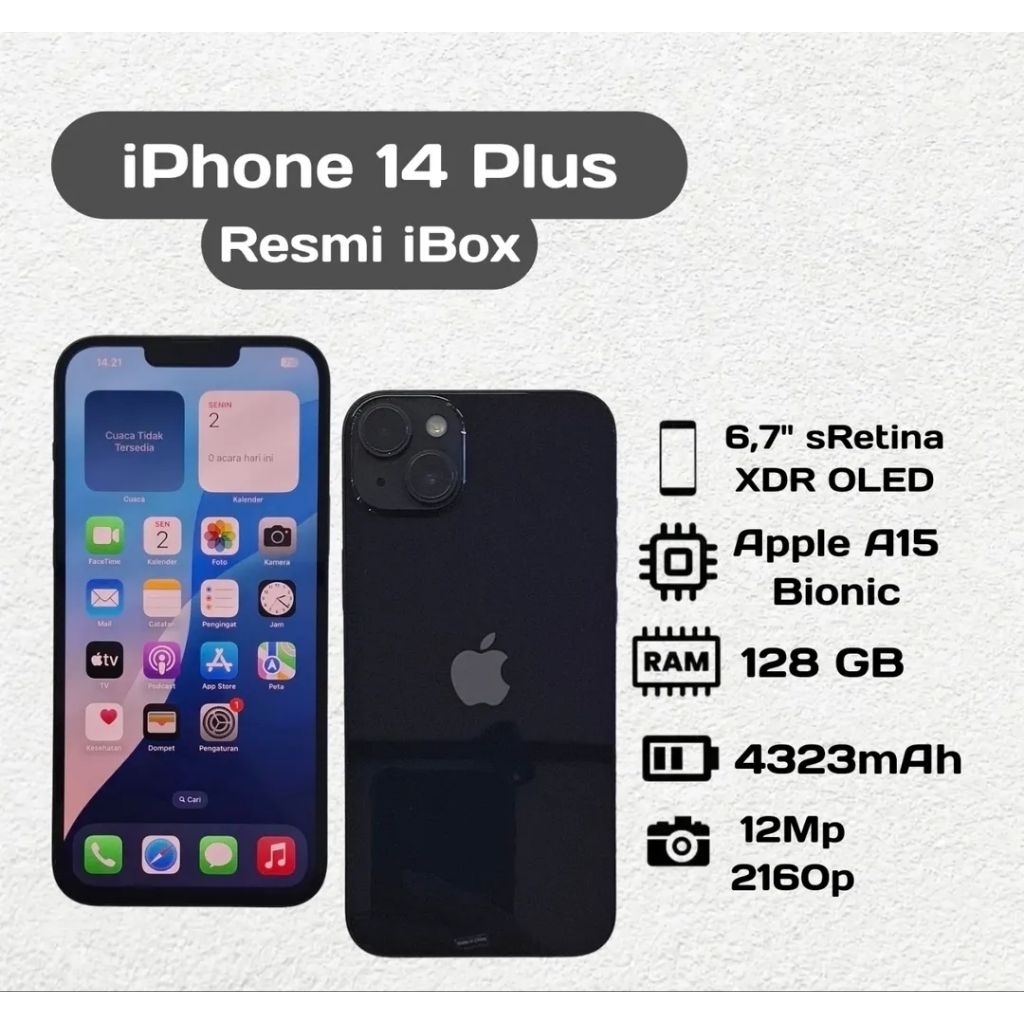 Apple iPhone 14 Plus 128 GB Second Resmi iBox