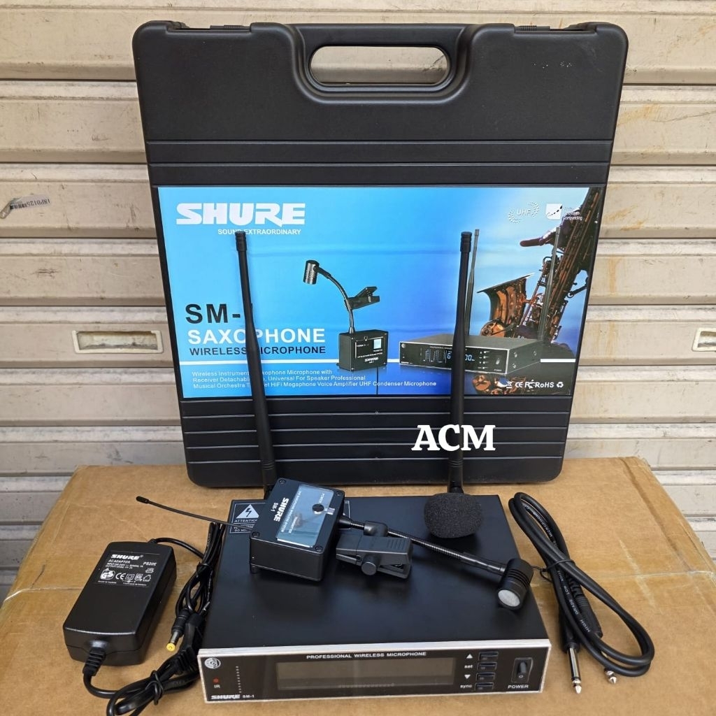 MIC WIRELESS SHURE SAXOPHONE SM-1 NEW UHF DIGITAL SHURE SM1NEW