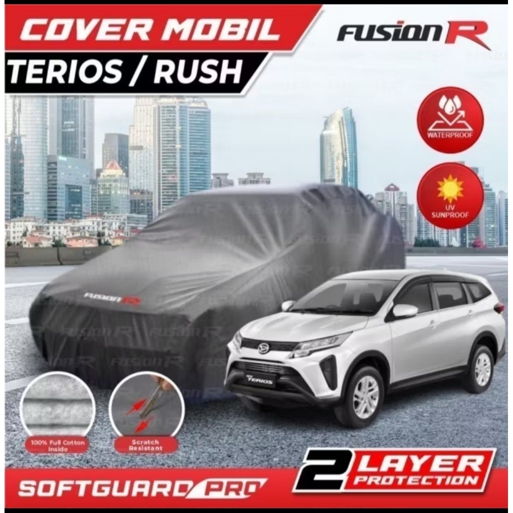 Preloved Cover mobil Fusion R Softguard 2 layer Rush, Terios atau 7 seater lain yg setara