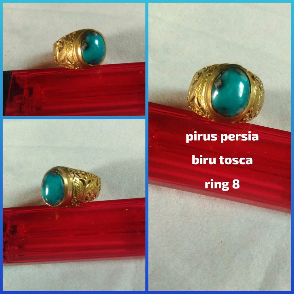 akik batu pirus persi biru