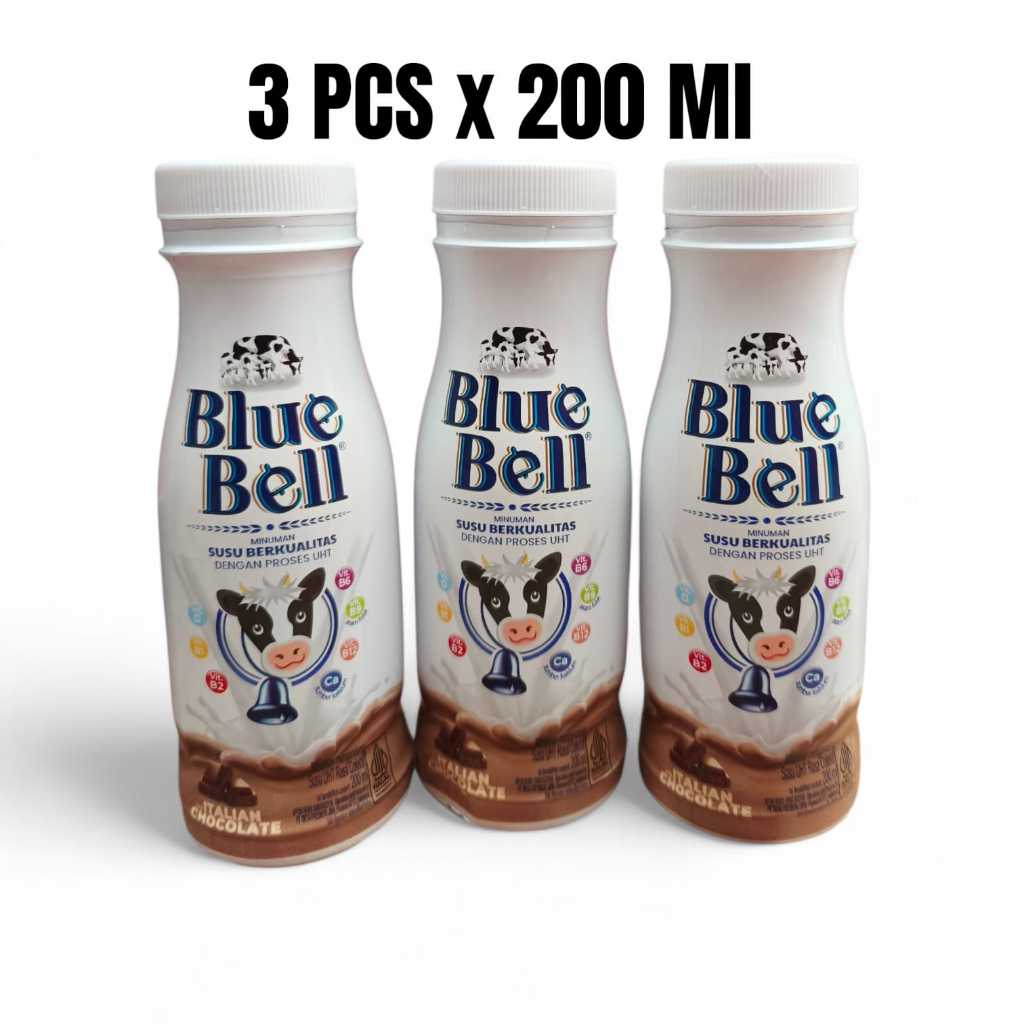3 PCS SUSU BLUE BELL SUSU UHT RASA COKLAT