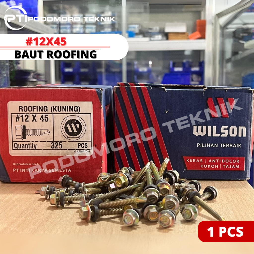 Sekrup Roofing HEX / SDS #12X45 Sekrup Atap Baja Ringan 12x45 (4.5 cm)