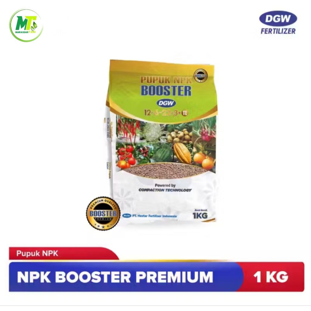 PUPUK NPK BOSTER DGW 12-6-22-3+TE 1kg Pupuk Booster Premiun Pelebat Bunga Buah Tanaman