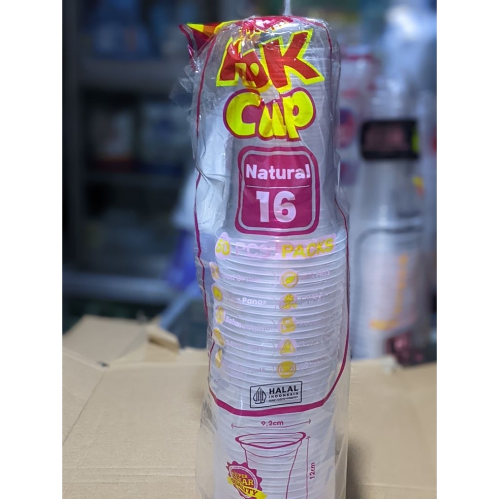 Gelas plastik  hok 16 oz