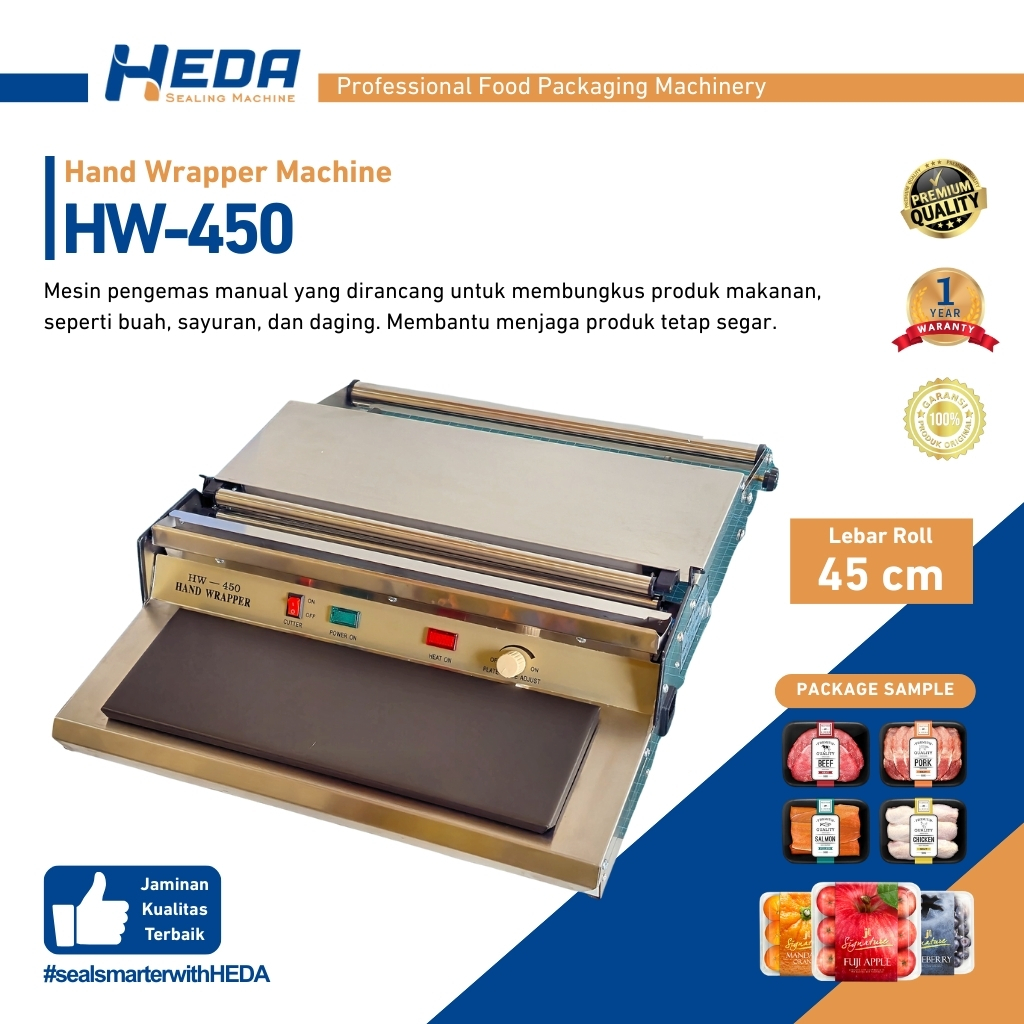 Mesin Plastik Wrapping HW-450/Food Hand Wrapping HW-450