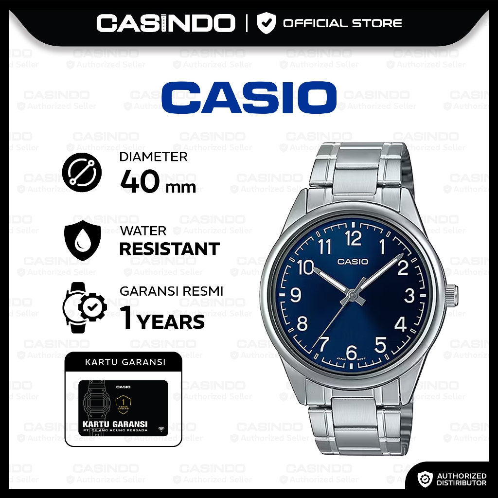 CASIO Jam Tangan Pria Analog MTP-V005D-2B4UDF