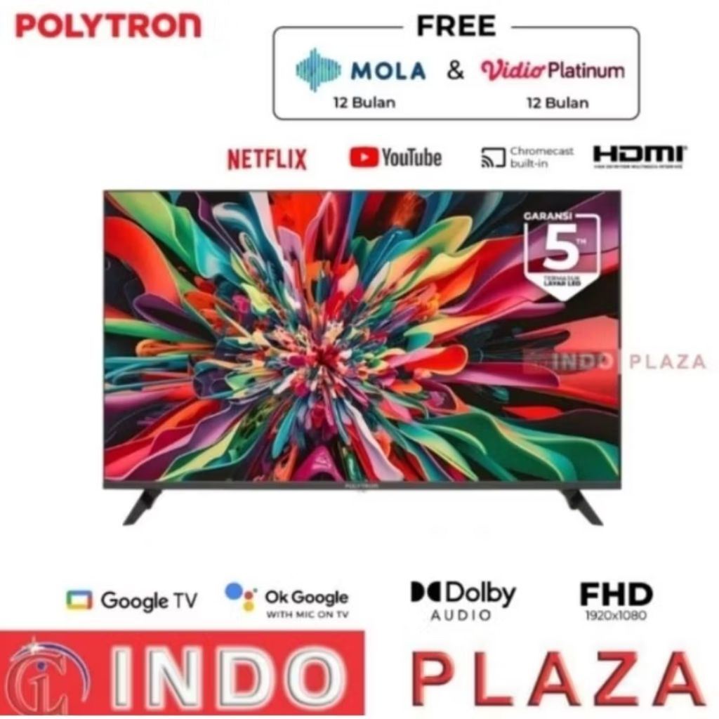 [LUAR MEDAN] TV POLYTRON 40 / 39 INCH FHD GOOGLE TV PLD-40RG9059
