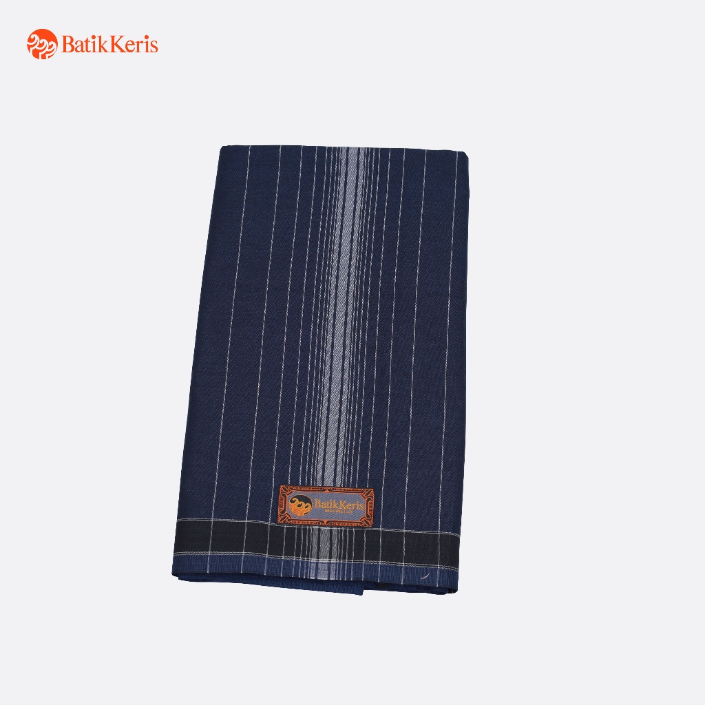 Batik Keris Sarung Dewasa Tenun Motif Classic Polos + Box - Navy