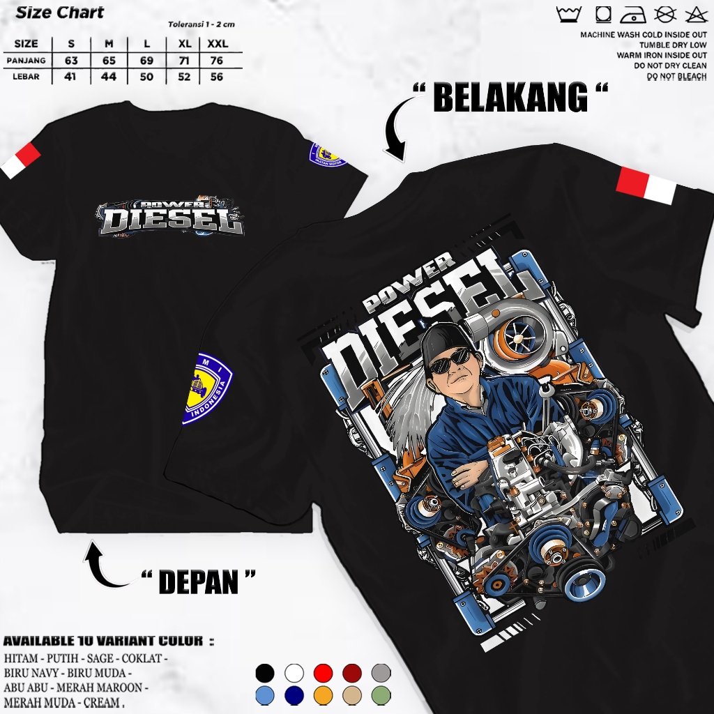 KAOS " DIESEL POWER " Engine power " BAJU DIESEL | KOAS RACING| Kaos pria