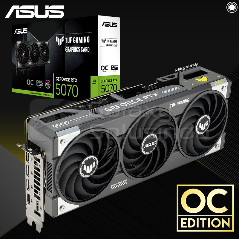 ASUS GeForce RTX 5070 TUF Gaming 12GB OC GDDR7 - VGA RTX5070 DDR7 Blackwell Graphic Card