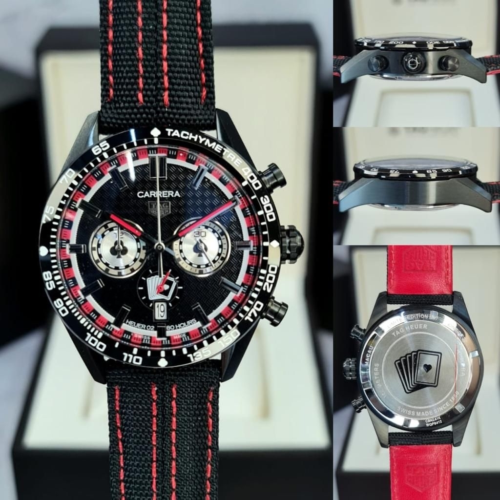 jam tangan pria TH Carrera Limitted Edition Japan Quartz semisweep