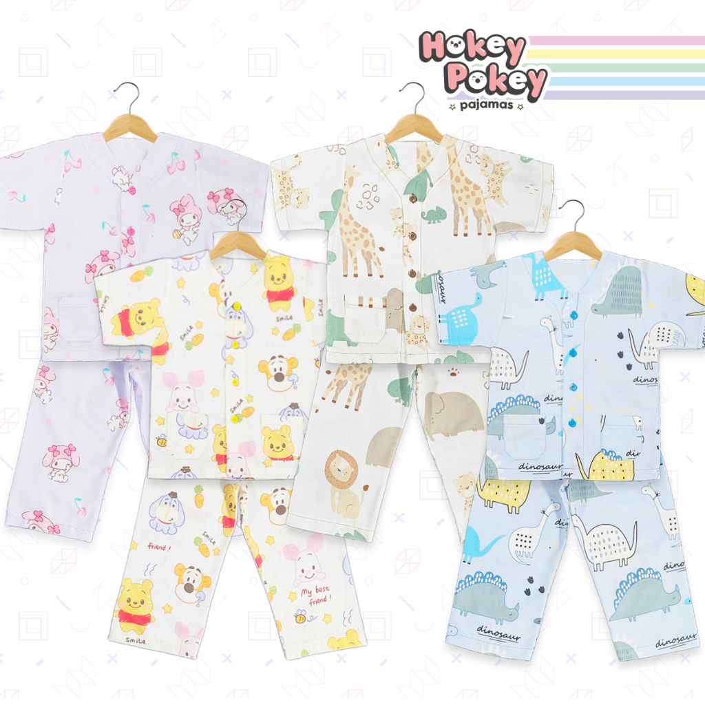 Setelan Baju Tidur Piyama Anak Laki Laki Perempuan Tanpa Kerah