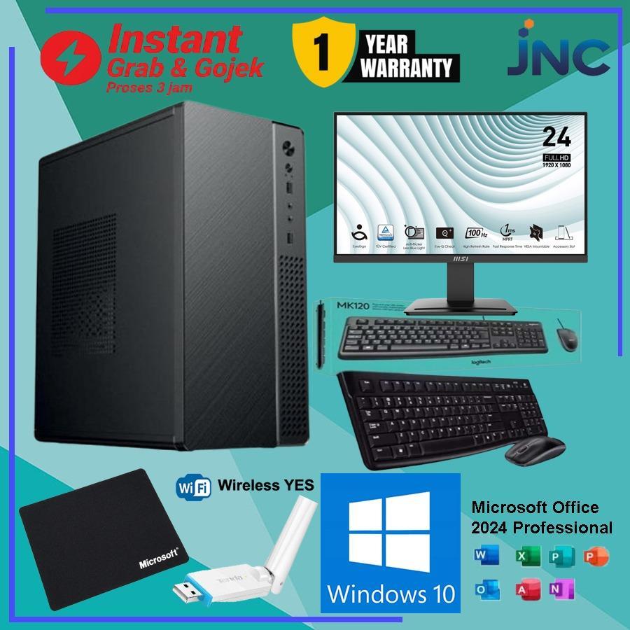 Komputer Rakitan Fullset AMD Ryzen 5 5600G Up 4,4Ghz RAM 32GB DDR4 SSD 1TB Keyboard Mouse CPU