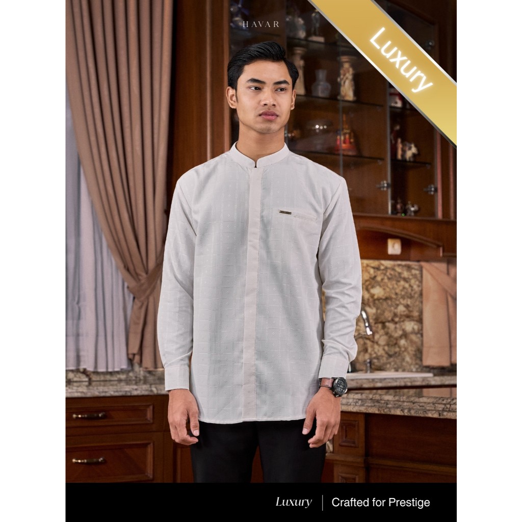 HAVAR Gamma Kemeja Koko Muslim Premium Slimfit Lengan Panjang