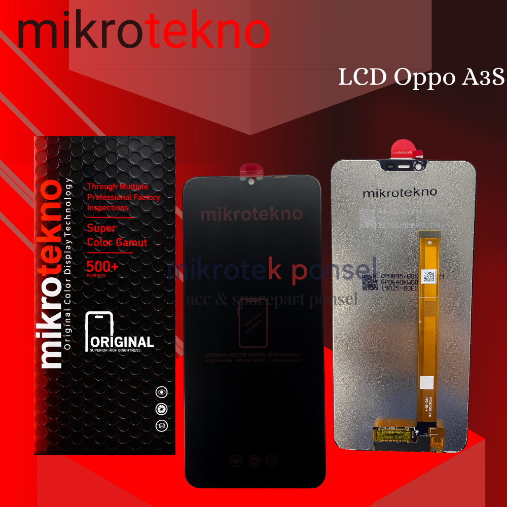 LCD OPPO A3s Fullset Touchscreen Layar HP OPPO A3s mikrotekno