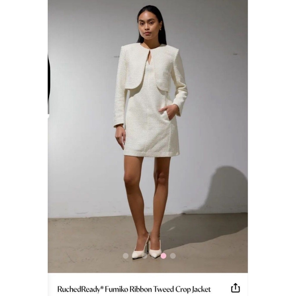 Love Bonito tweed crop Blazer/Jacket