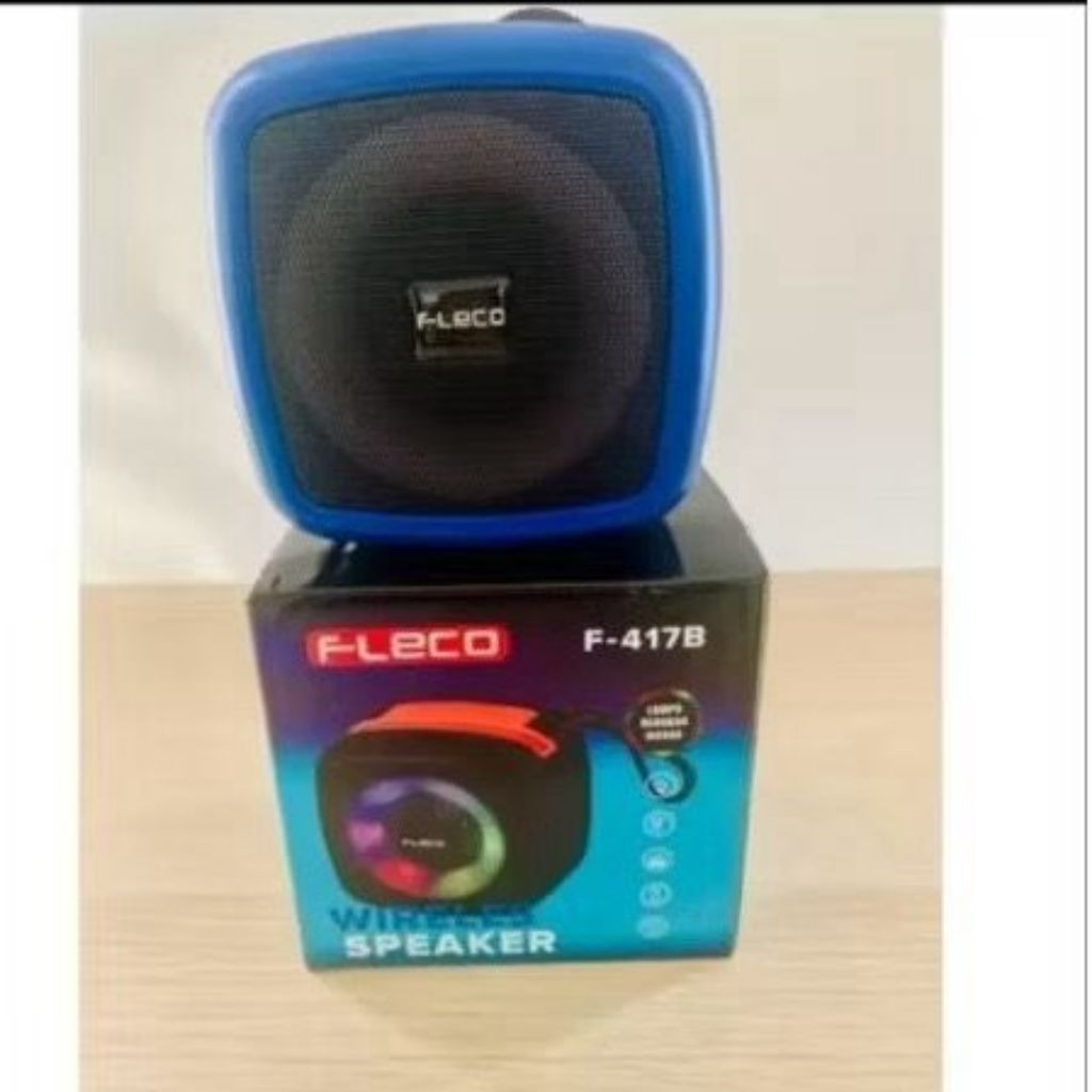 speaker salon Fleco Wireles Speaker F-417B lampu bisa berubah warna