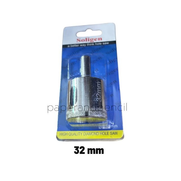 (PER 1 PCS) Mata Bor Kaca SOLIGEN 32mm / Mata Bor Kramik Granit 32mm SOLIGEN