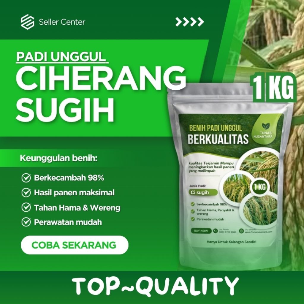 Benih padi unggul CIHERANG SUGIH kemasan 1kg original