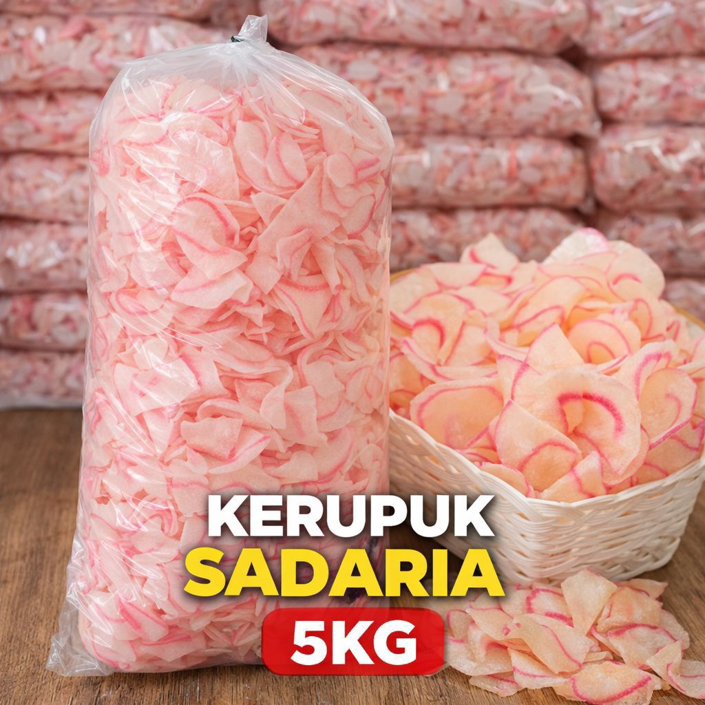 5kg kerupuk sadaria mentah - opak cantir 5kg grosir