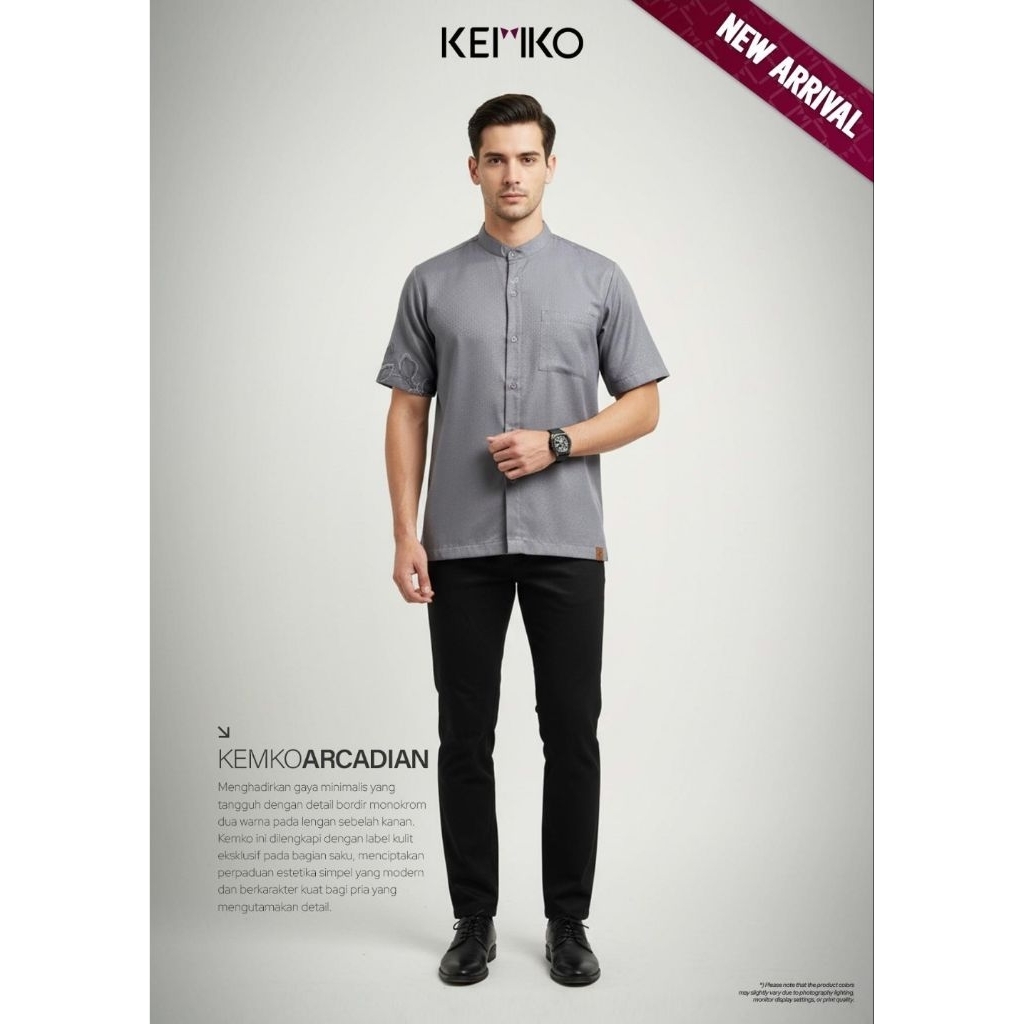Rabbani - Baju Koko Pria Kemko Arcadian | Kemko Rabbani Lengan Pendek Ori