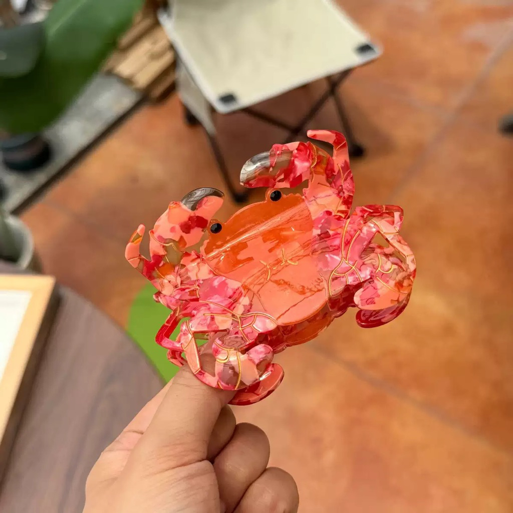 Cheonara - Premium King Crab Hair Claw Clips / Luxury Cute Crab Hair Claws / Jepitan Rambut Bentuk H