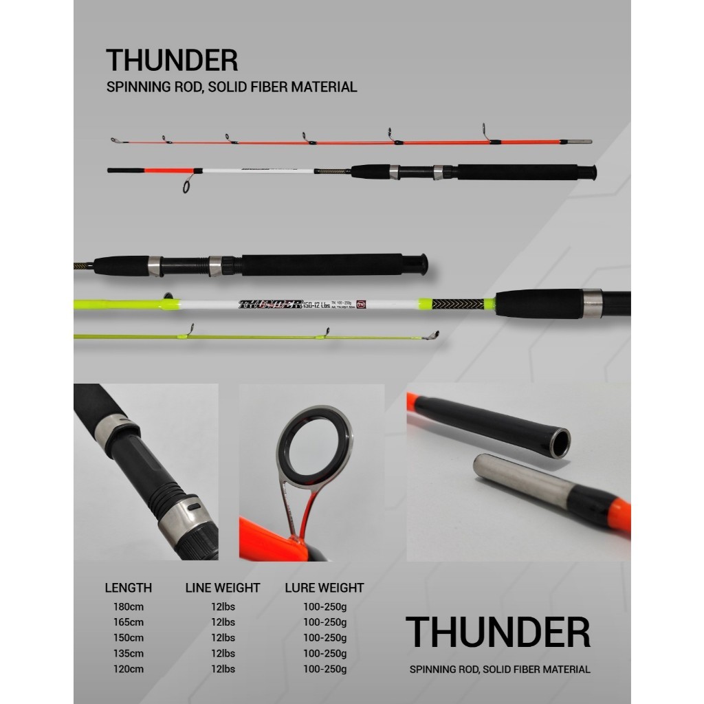 JORAN THUNDER SPINNING ROD , FIBER SOLID MATERIAL
