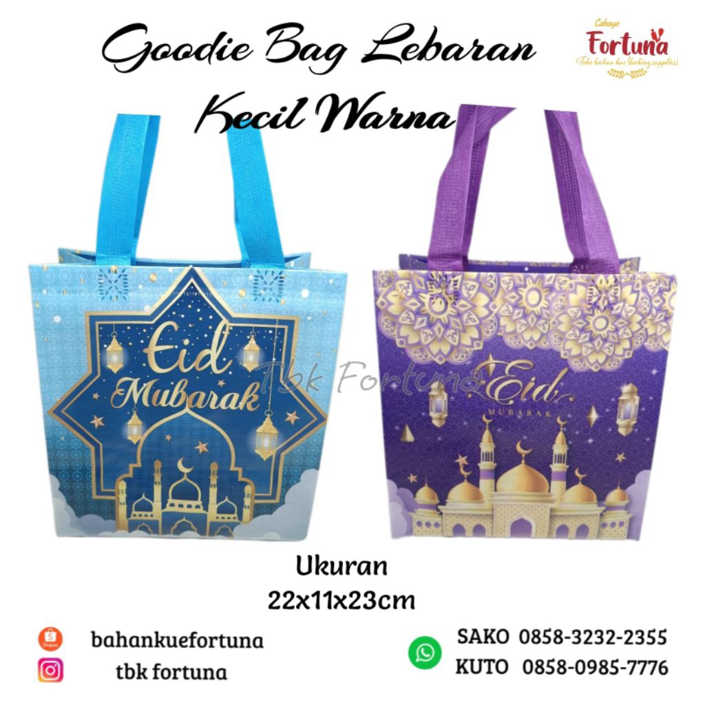 Goodie Bag Lebaran Kecil Warna(1pcs) Warna random