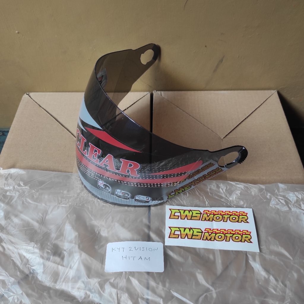Kaca visor helm KYT 2 vision ink cx 22 KYT Forza KYT Romeo hitam original produk clear