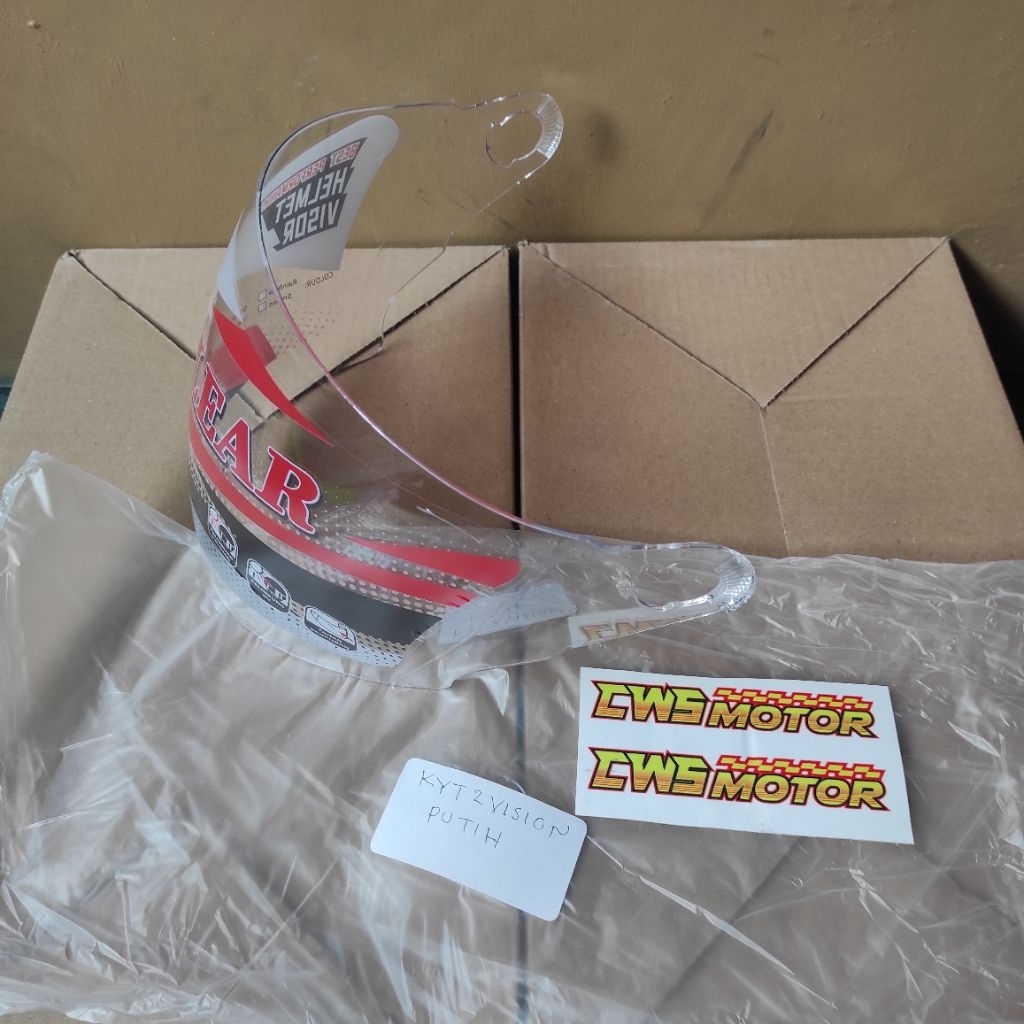 Kaca visor helm KYT 2 vision ink cx 22 KYT Forza KYT romeo putih original produk clear