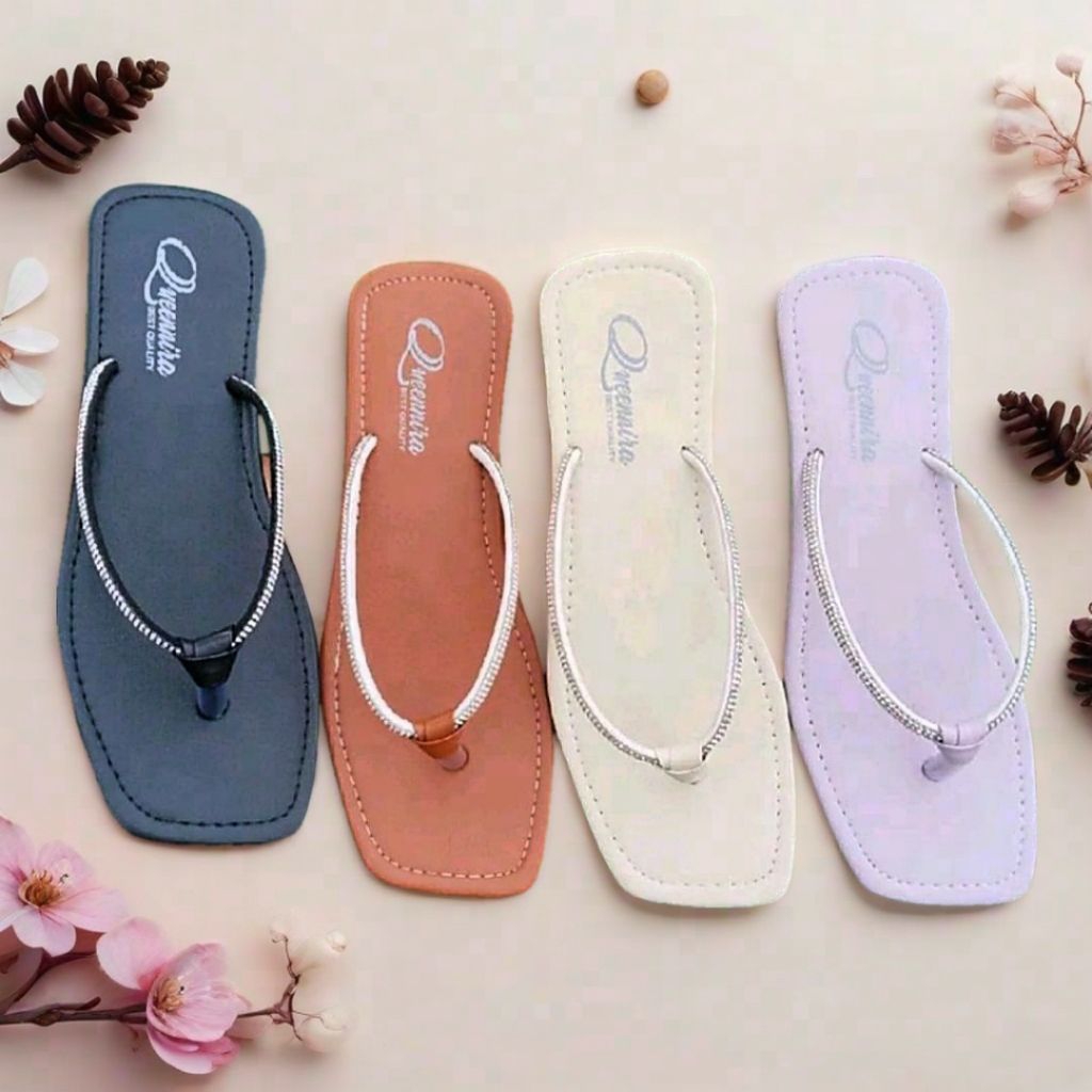 LIVINA Sandal jepit wanita variasi mutiara nonslip NS022
