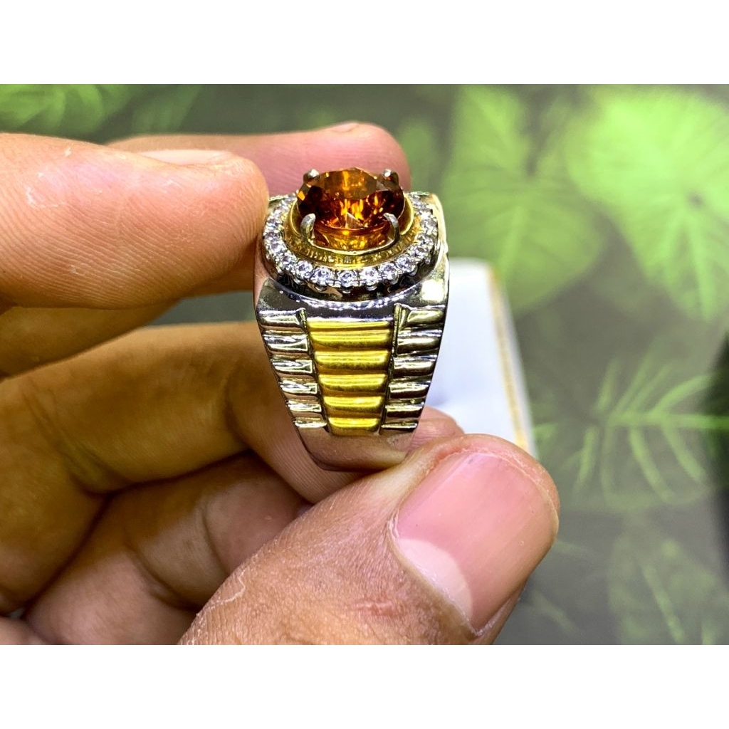 Natural orenge citrin 2.37 ct Cgl lab Perak